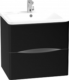 Водолей Мебель для ванной Adel 60 подвесная черная – фотография-2